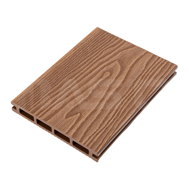 Papan Dek Komposit Timbul Dalam 3D Tahan UV Tahan Lama Anti Selip 146Mm X 21Mm